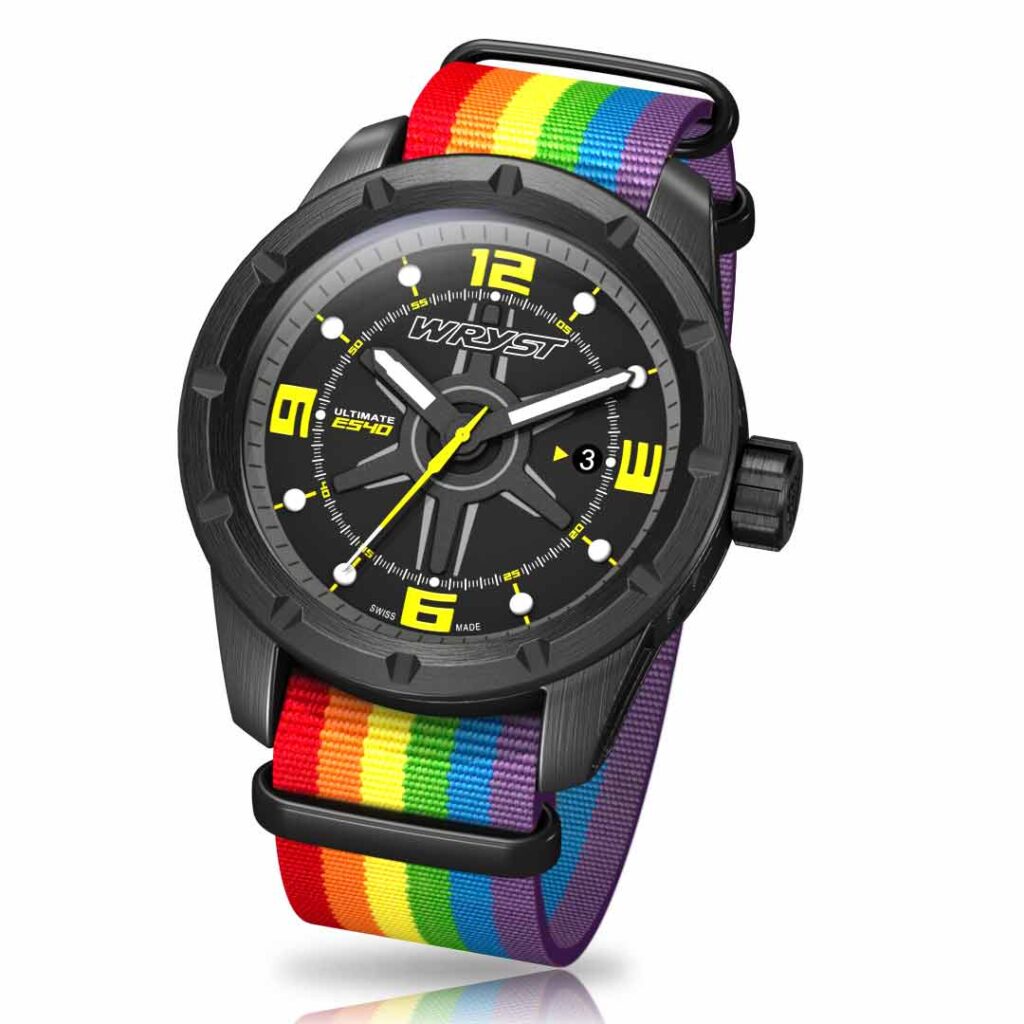 Pride watch nato rainbow colored band