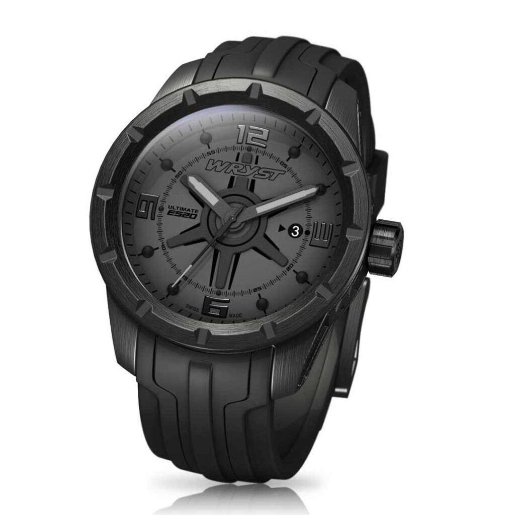 Bold black men's watch