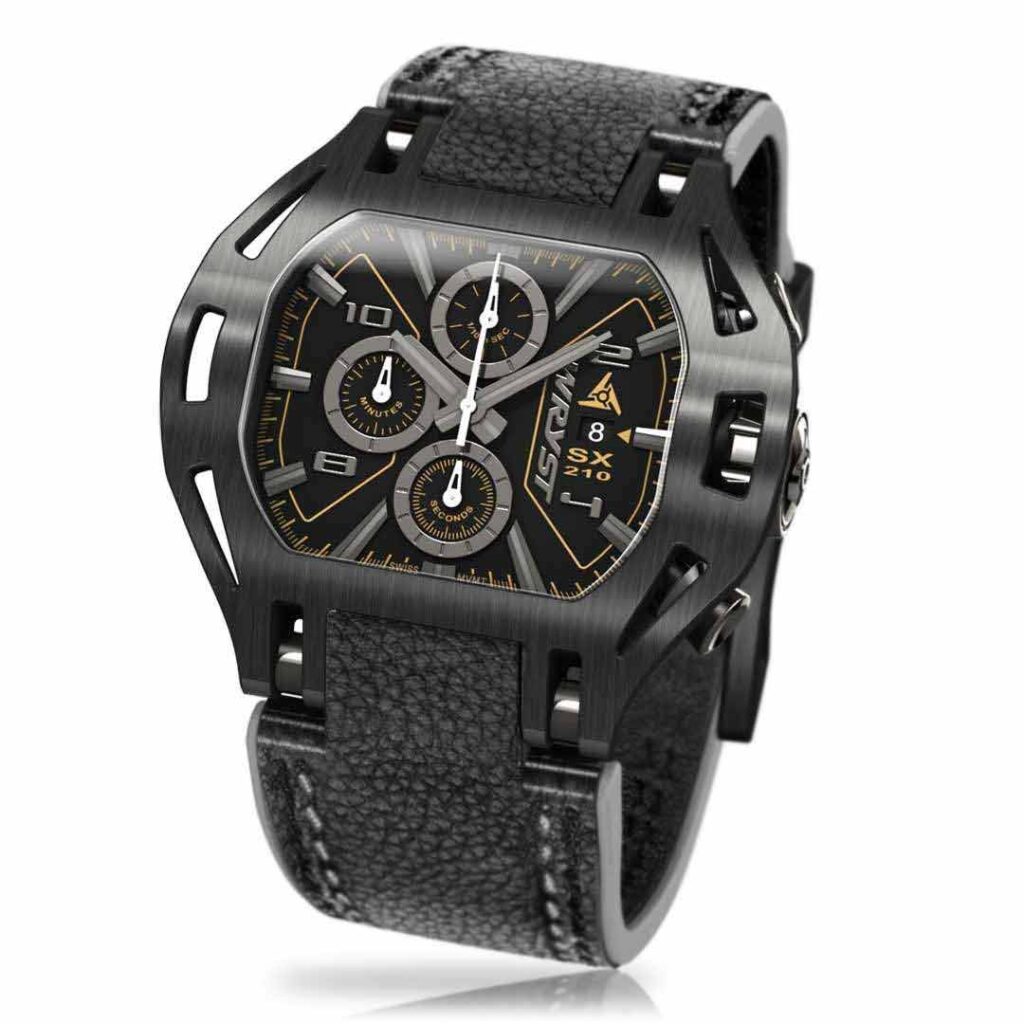 Leather Chronograph Watch Wryst