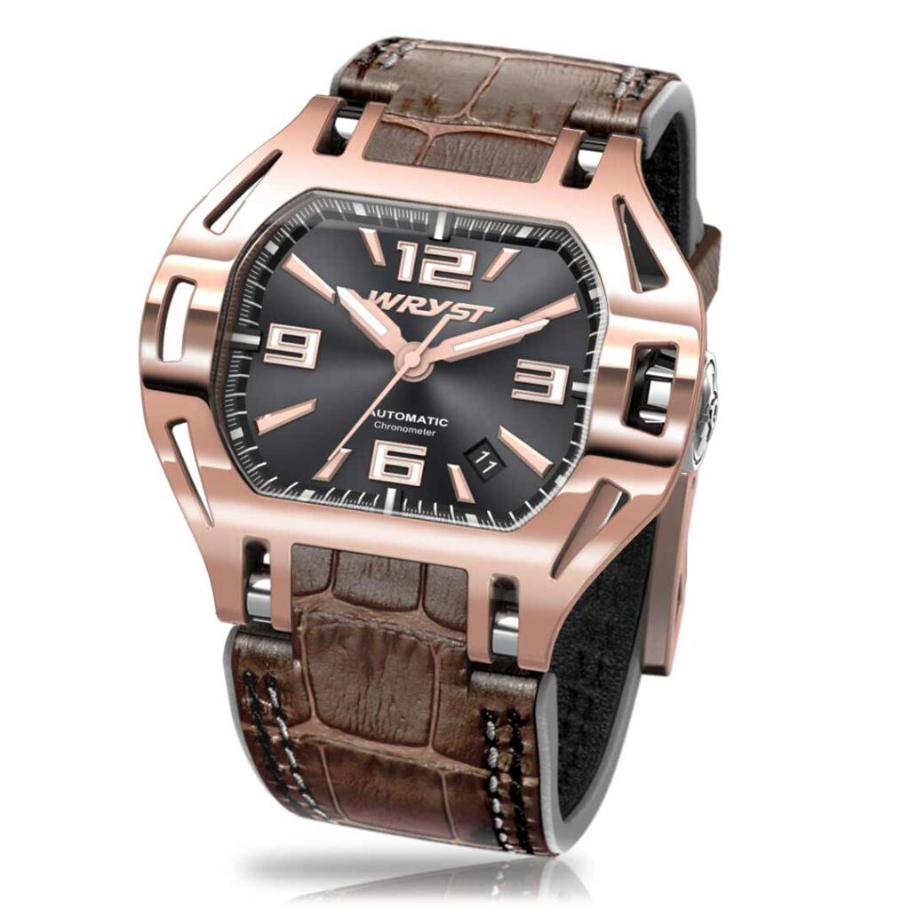 Rose gold automatic watch